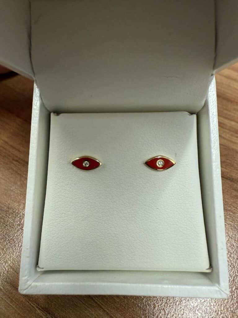 fine jewellery evil eye earrings
