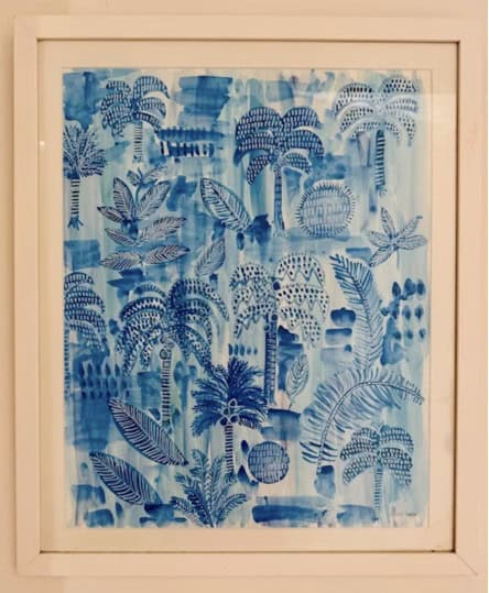 framed watercolour painting